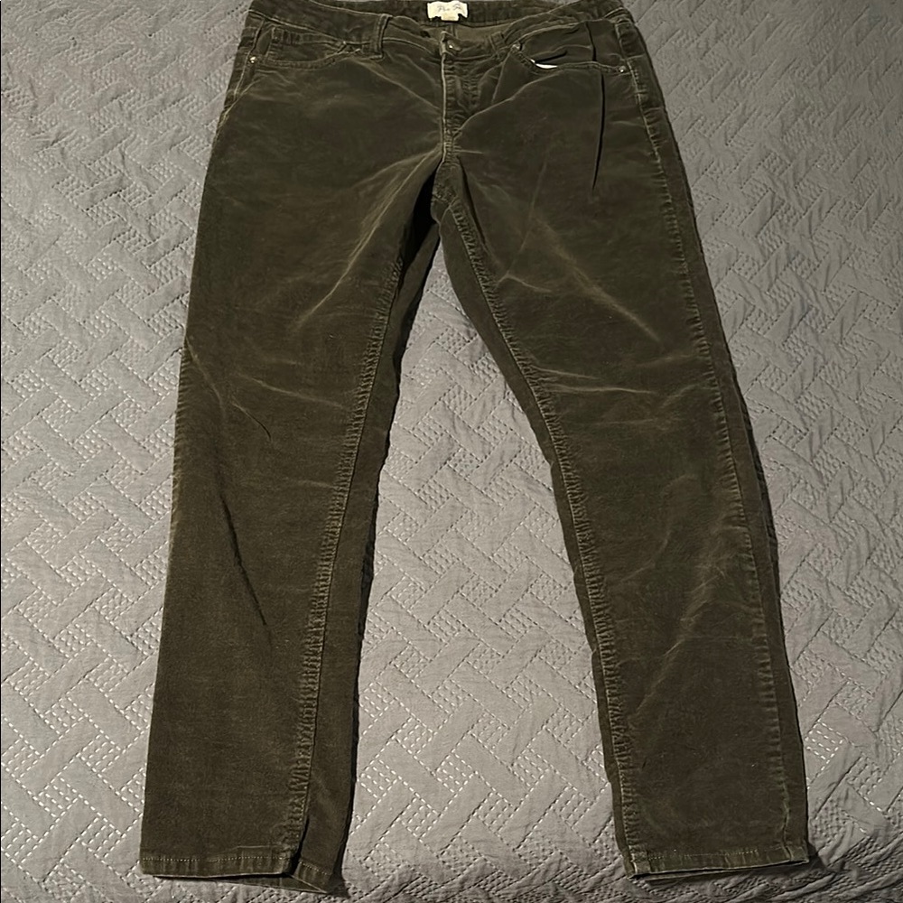 Per Se Dark Green, Skinny Micro Corduroy Pants